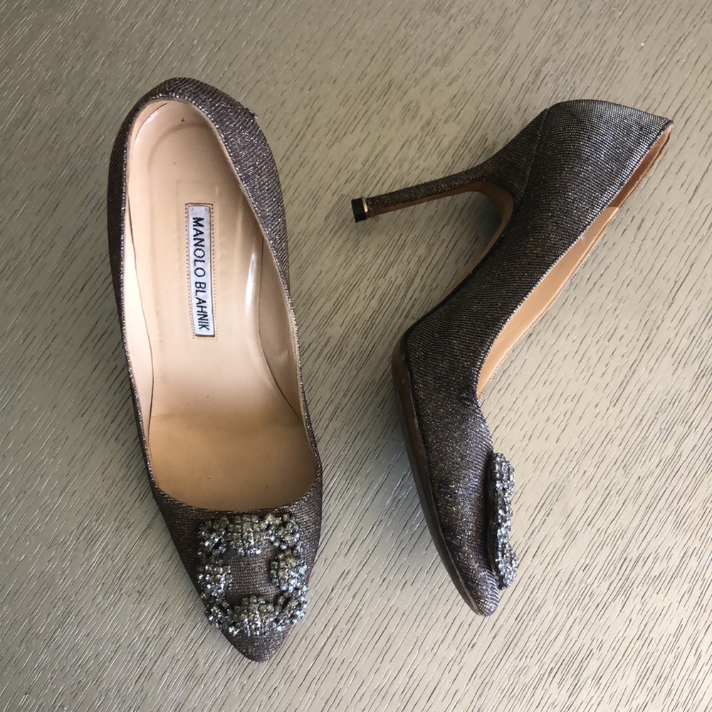 Manolo Blahnik  Embellished Women's Shoes Size 7.5